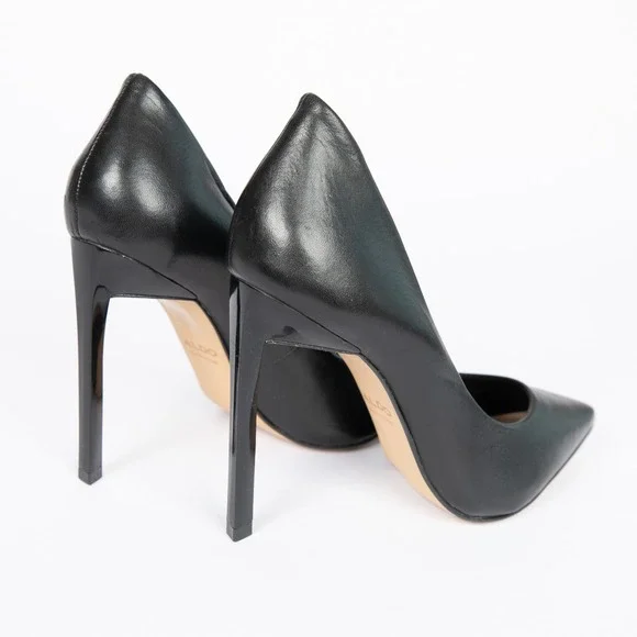 ALDO Black Pointed Toe Pumps Classic Stiletto Heel Career Shoes 7 Women - Picture 5 of 12